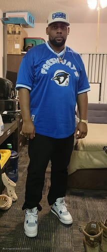 Customer photo review of Flippers - Teal Shooters Jersey