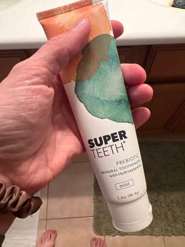 Customer photo review of Remineralizing Hydroxyapatite Prebiotic Toothpaste 3 Pack Bundle