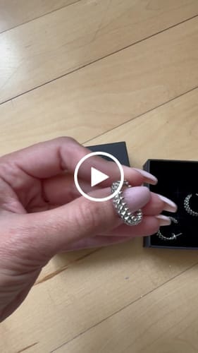 Customer photo review of clash de carti large earrings