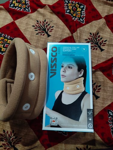 Customer photo review of Cervical Collar without Chin Support | Provides Support to Neck & Relieves Pain (Beige)