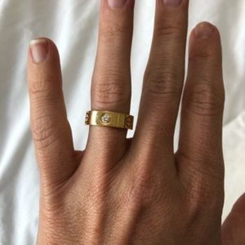 Customer photo review of LOVE RING 5.5MM 3 DIAMONDS GOLD