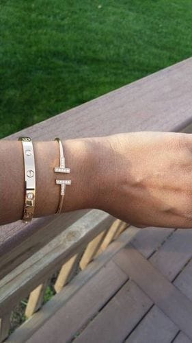 Customer photo review of LOVE BRACELET 6.1MM 4 DIAMONDS