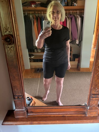 Customer photo review of Addie Short Sleeve Crew - Black