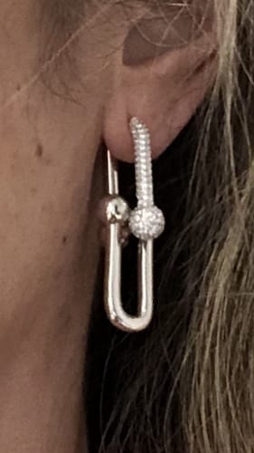 Customer photo review of HARDWEAR DROP DIAMONDS EARRINGS