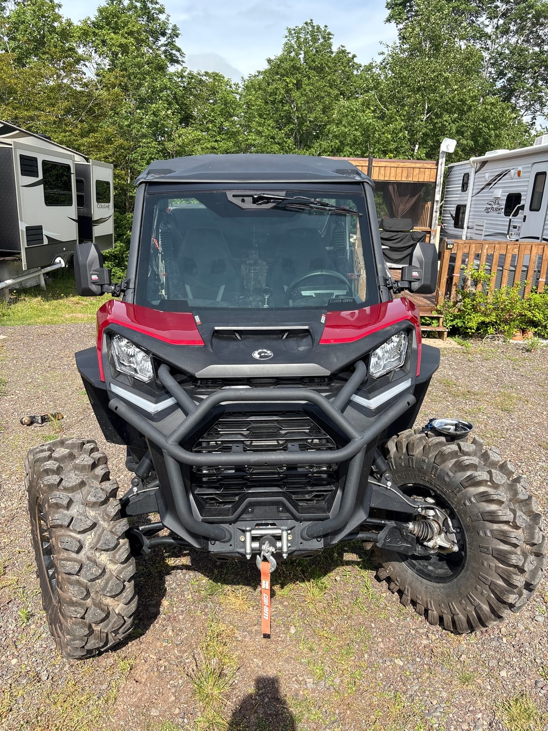 Customer photo review of Upgraded UTV Wider Pro-Fit Side Mirrors for Polaris / Can-Am (1 pair)