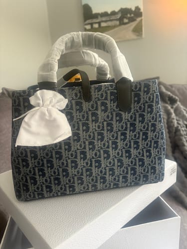 Customer photo review of MEDIUM TOUJOURS 28 BLUE DENIM OBLIQUE JACQUARD
