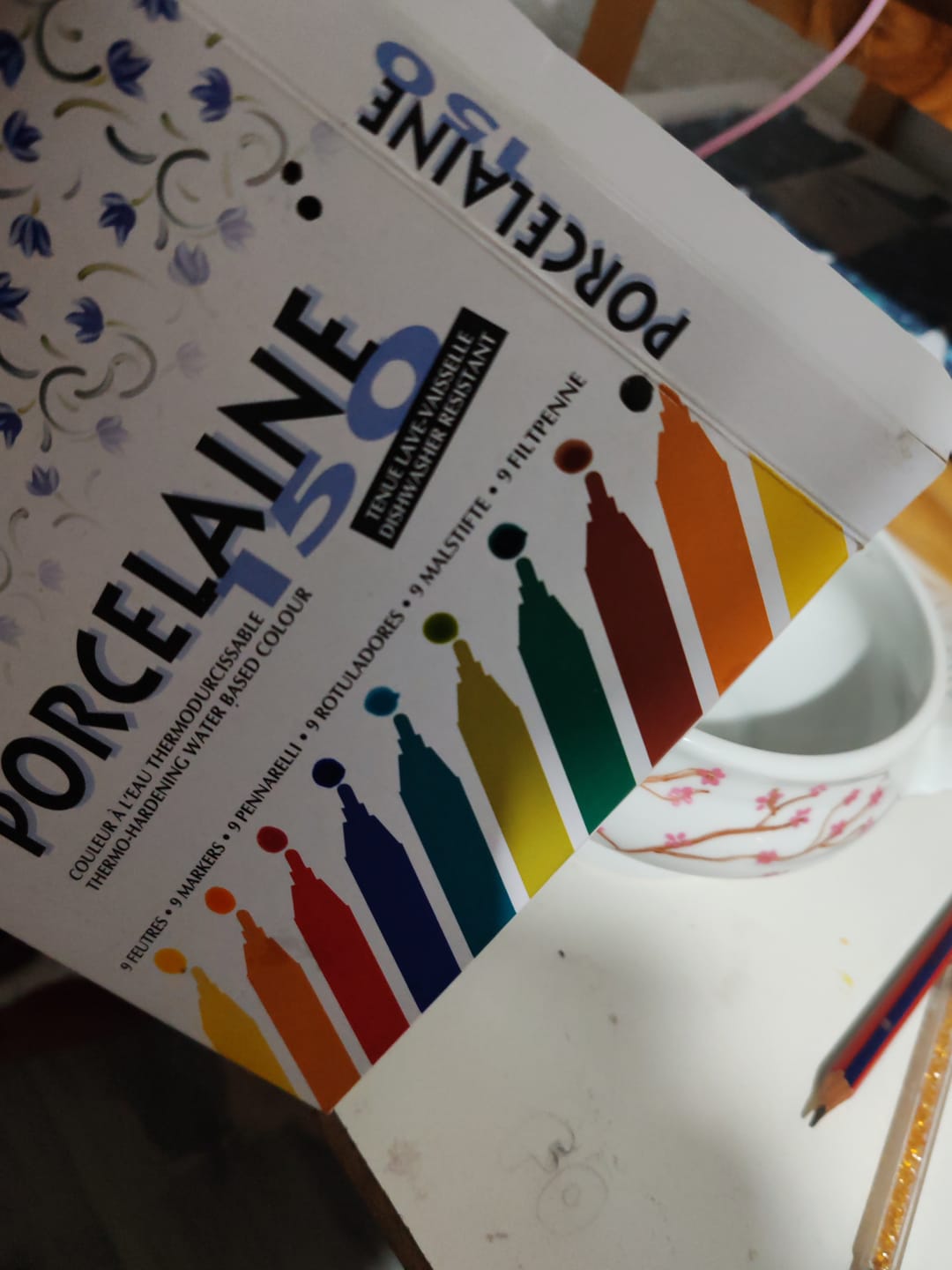 Customer photo review of Pebeo Porcelaine 150 - Set 9 Marcadores Pintura Porcelana Punta Media