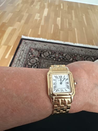 Customer photo review of PANTHERE 27MM GOLD CASE WHITE DIAL