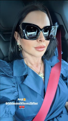 Customer photo review of HEART CC QUILTED DROP EARRINGS