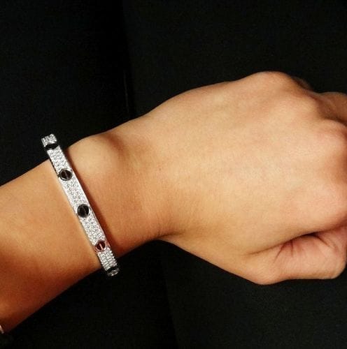 Customer photo review of LOVE BRACELET 6.1MM DIAMOND-PAVED CERAMIC