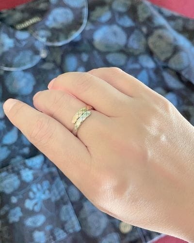 Customer photo review of CRUSH TOI ET MOI RING SILVER PINK GOLD