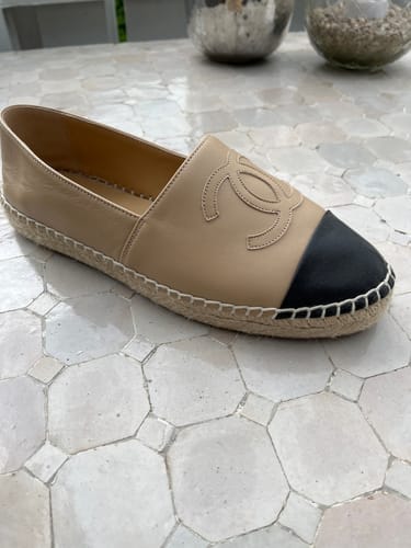 Customer photo review of cc espadrilles beige black calfskin