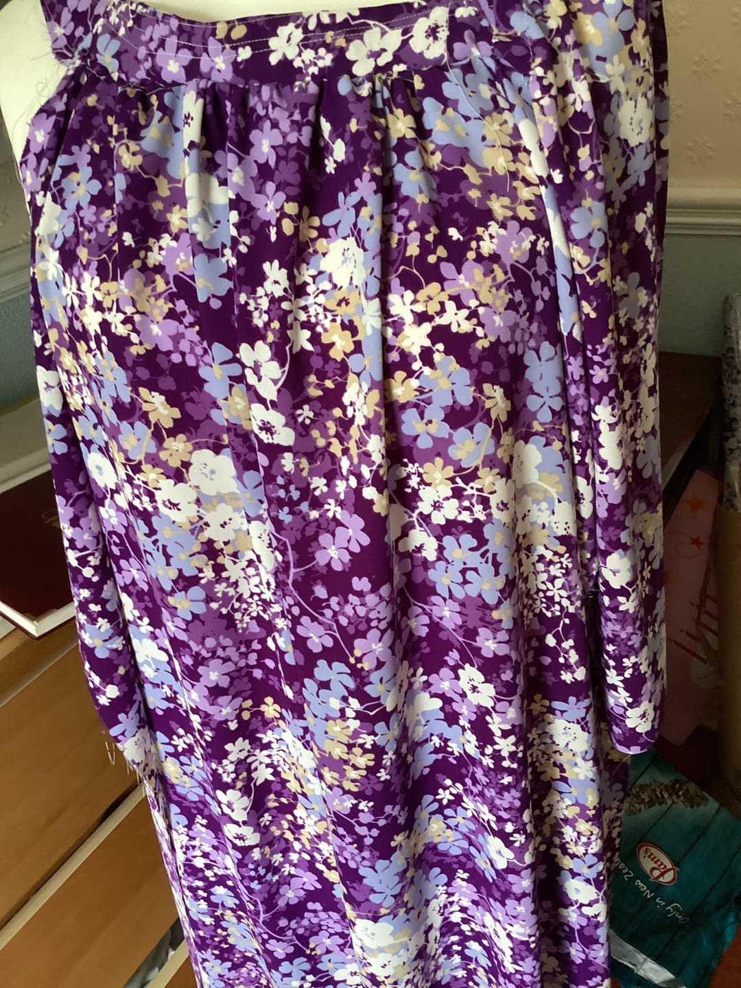 Customer photo review of Blossoming Flowers Polyester Crepe Fabric