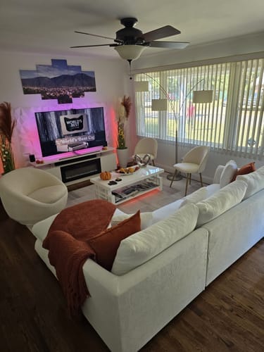 Customer photo review of Feathers Sectional