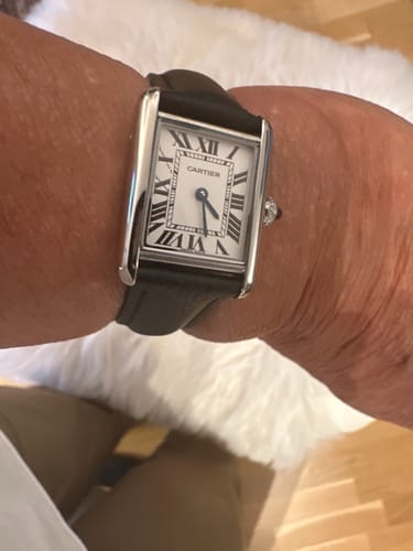 Customer photo review of TANK MUST SMALL STEEL LEATHER STRAP WHITE DIAL
