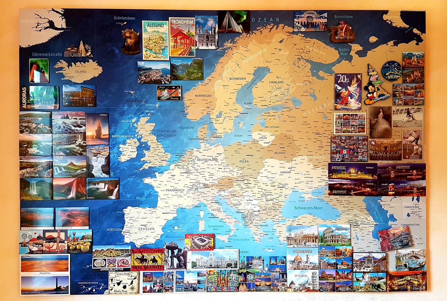 Customer photo review of Magnetboard - Europakarte Meerestiefe