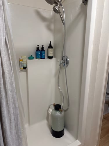 Customer photo review of Shower Water Softener System