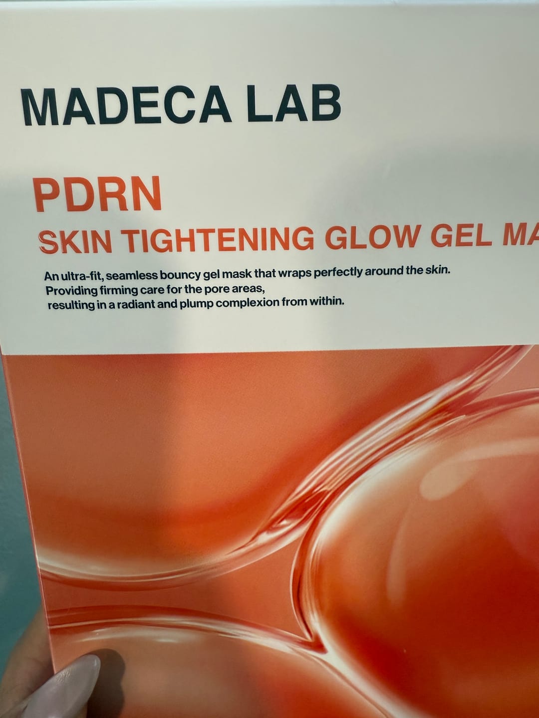 Customer photo review of Madeca Lab PDRN Skin Tightening Glow Gel Mask 5ea