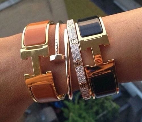 Customer photo review of H BRACELET 18MM GOLD