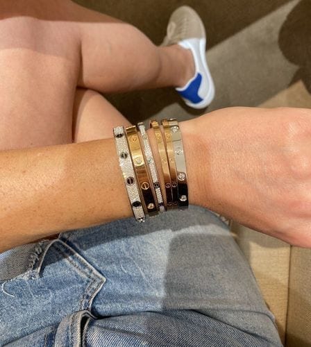 Customer photo review of LOVE BRACELET 6.1MM DIAMOND-PAVED CERAMIC