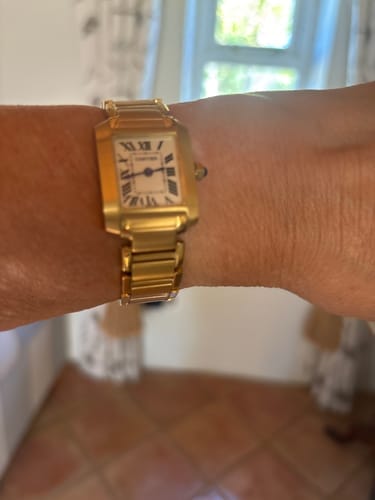 Customer photo review of TANK FRANCAISE GOLD WHITE DIAL