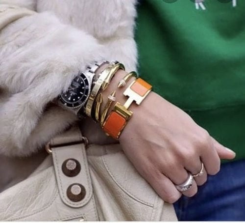 Customer photo review of H BRACELET 18MM GOLD