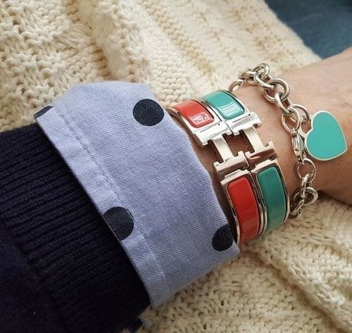 Customer photo review of H BRACELET ROMANTIC BLUE 12MM