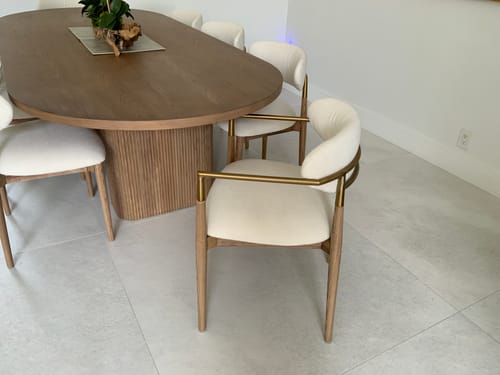 Customer photo review of Arnod Fabric Dining Side Chair