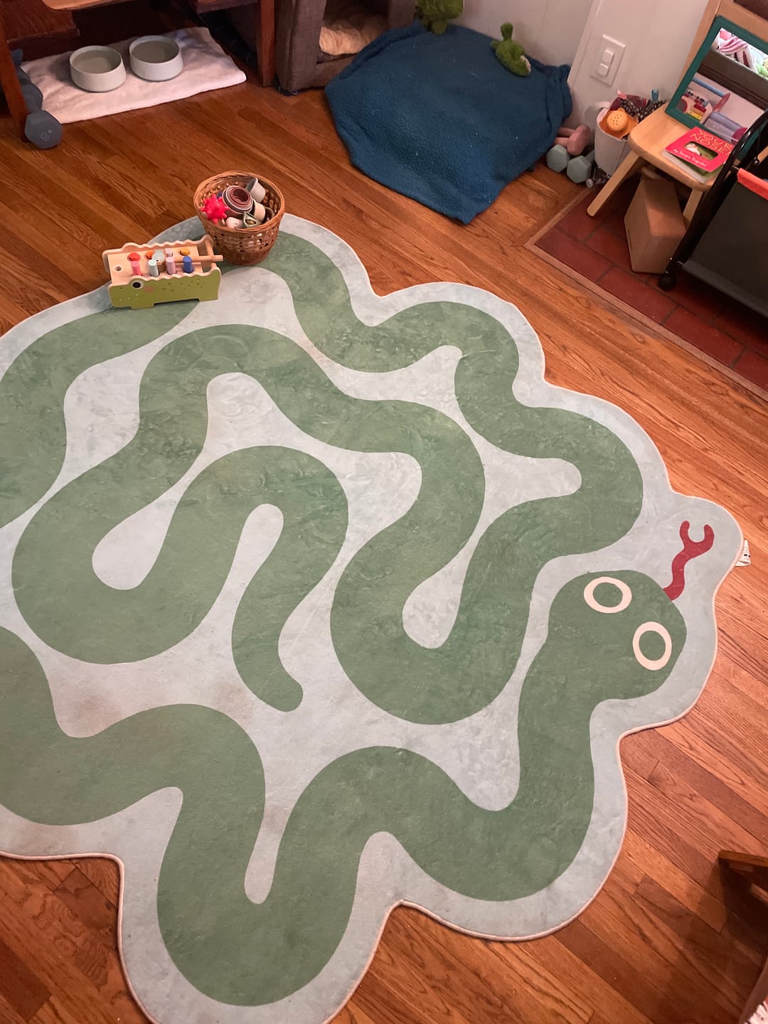 Customer photo review of Spiral Snake Design Rug by Johann Banta