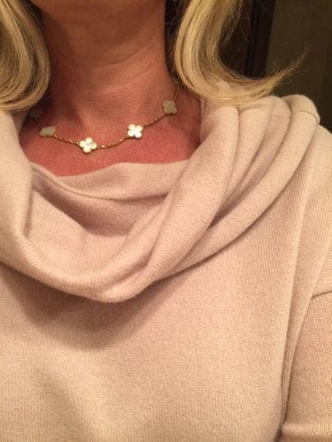 Customer photo review of VINTAGE MOP NECKLACE 10 MOTIFS SILVER