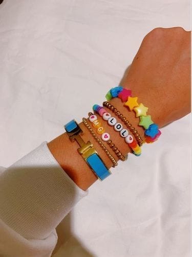 Customer photo review of H BRACELET ROMANTIC BLUE 12MM