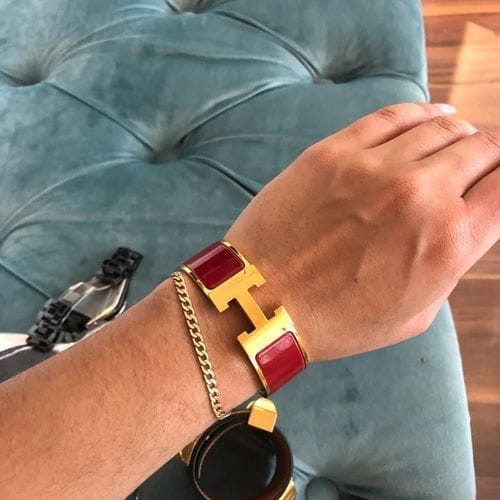 Customer photo review of H BRACELET 18MM GOLD