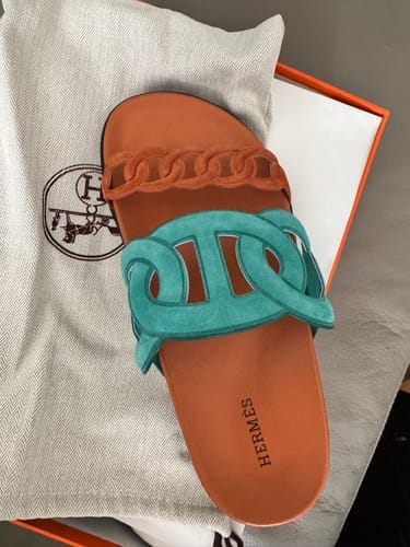 Customer photo review of HM 25 Extra Sandal Blue Gold Calfskin