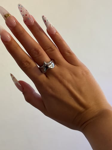 Customer photo review of Chunky Star Puff Ring
