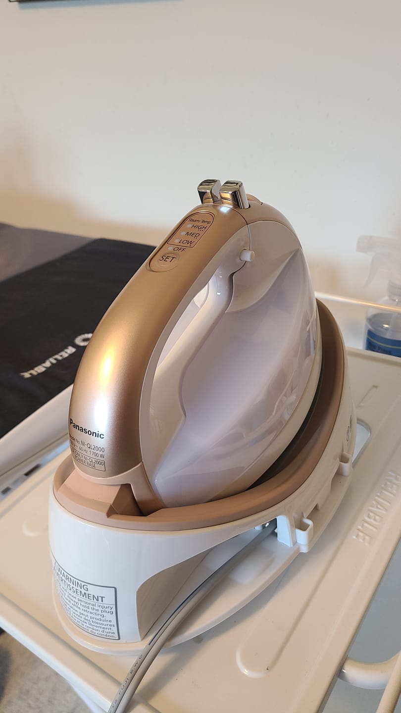 Customer photo review of Panasonic Cordless Advanced Ceramic Quilting Iron