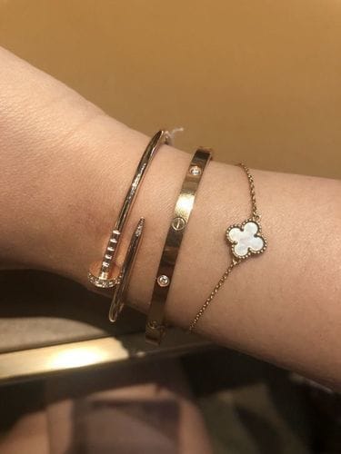 Customer photo review of LOVE BRACELET 3.65MM 6 DIAMONDS