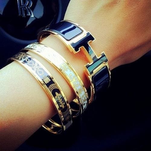 Customer photo review of H BRACELET 18MM GOLD
