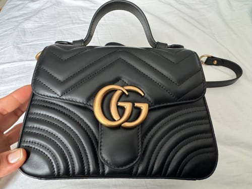 Customer photo review of GG Marmont 21cm Mini Top Black Calfskin Gold Hardware