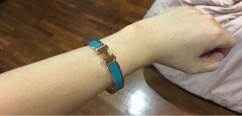 Customer photo review of H BRACELET ROMANTIC BLUE 12MM