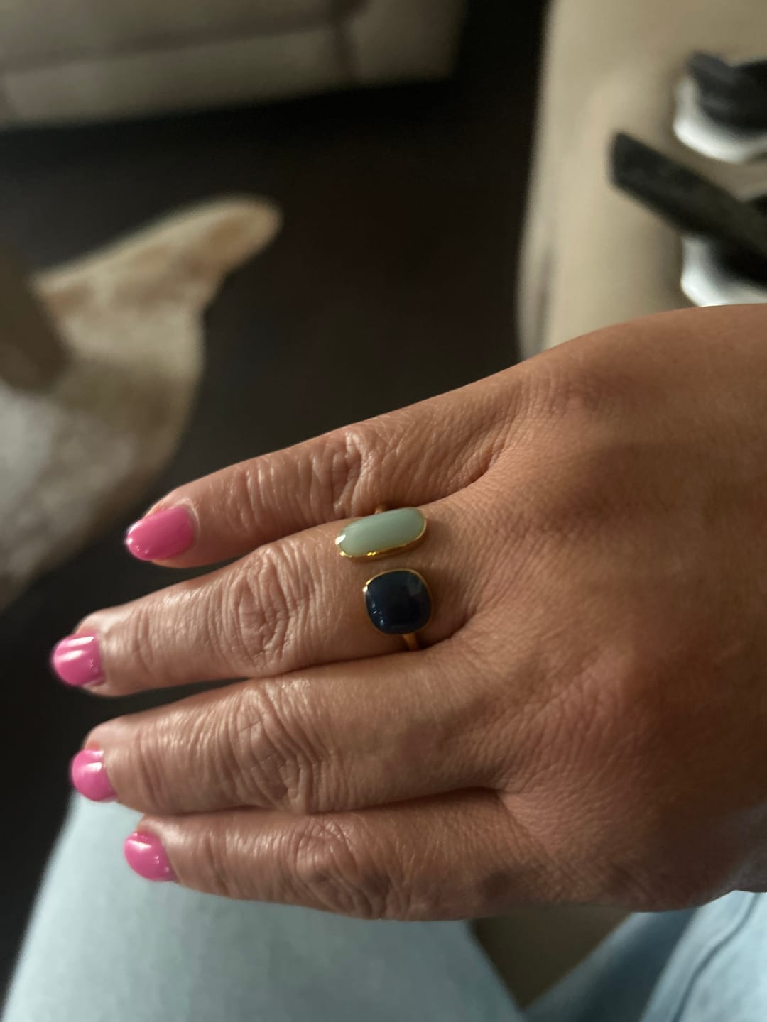 Customer photo review of Aquamarine Wrap Ring