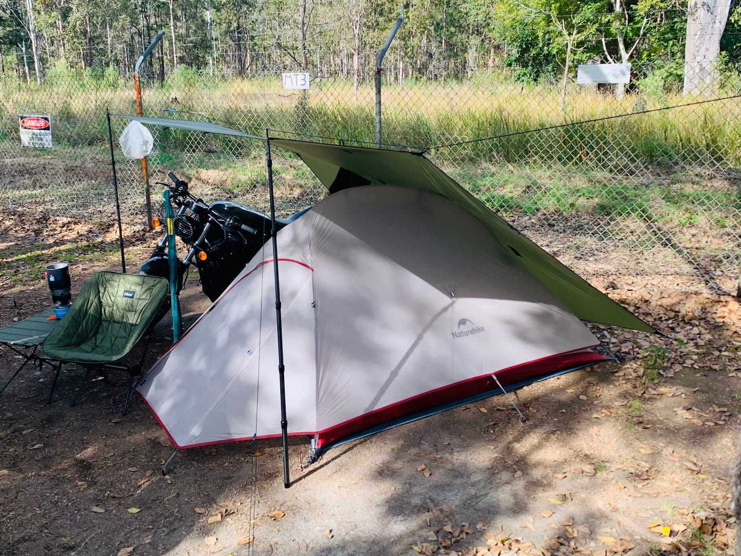 Customer photo review of Telescopic Carbon Tarp Pole