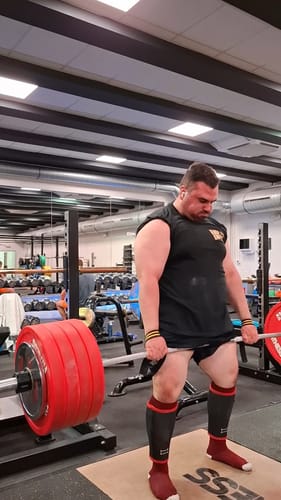 Customer photo review of Heavy Duty Extra Long Lifting Straps - Cotton