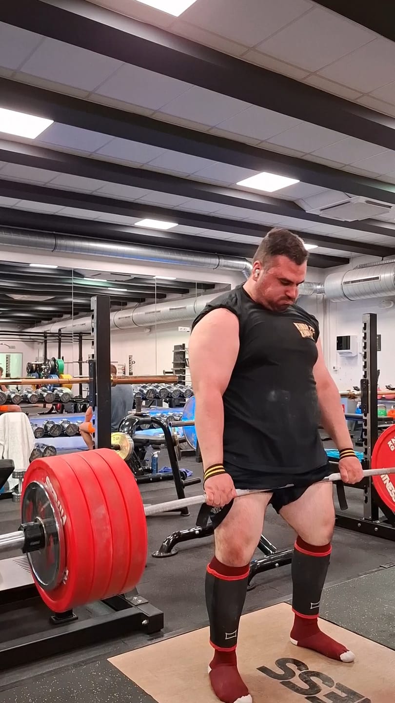 Customer photo review of Heavy Duty Extra Long Lifting Straps - Cotton