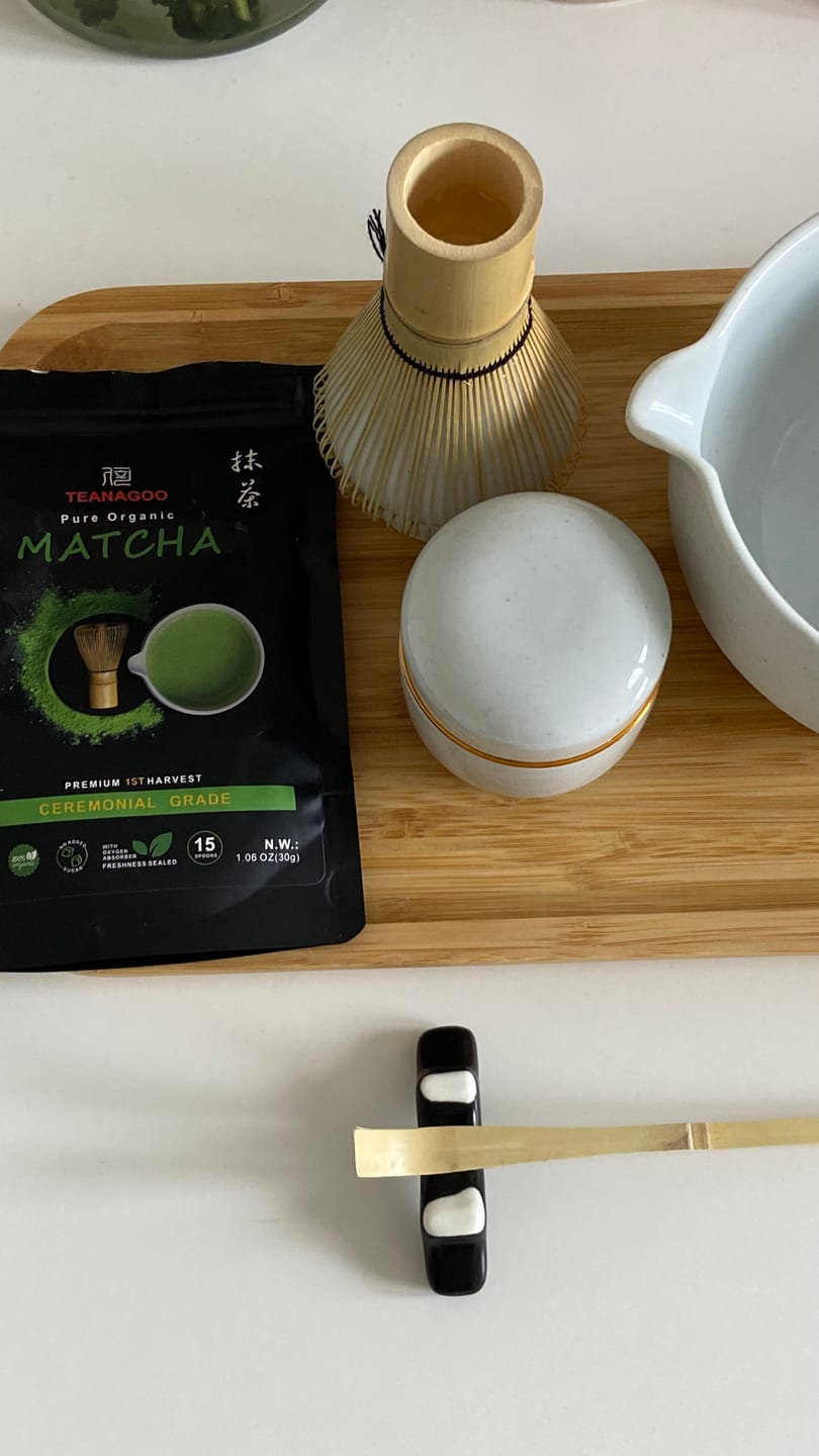 Customer photo review of Matcha Set-Advanced Set Dusty White
