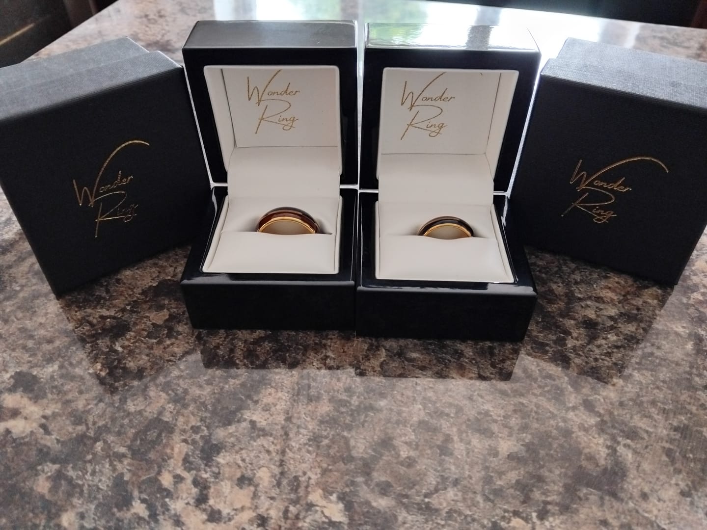 Customer photo review of The Golden Blue Wonder Ring Set