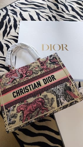 Customer photo review of medium dioriviera 36 pink beige tiger embroidery canvas