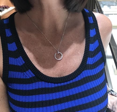 Customer photo review of JUSTE NECKLACE SILVER DIAMONDS