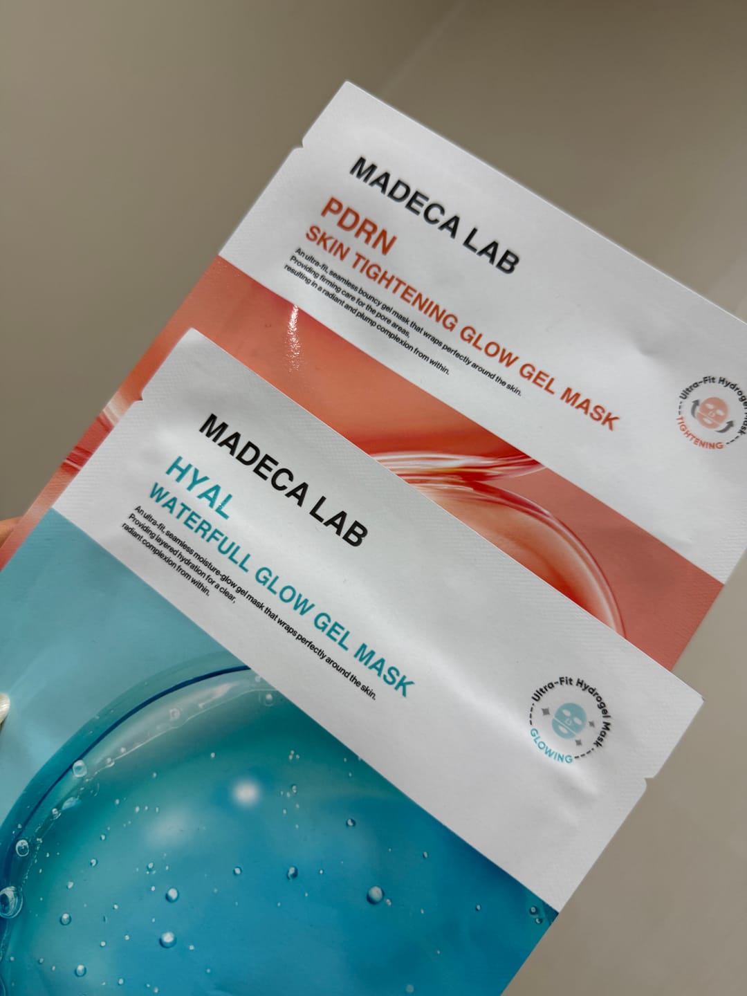 Customer photo review of Madeca Lab Hyal Waterfull Glow Gel Mask 5ea