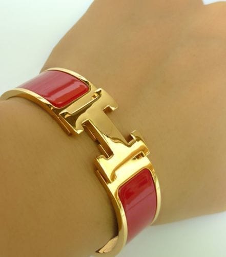 Customer photo review of H BRACELET 18MM GOLD