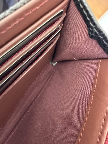 Customer photo review of CC Classic Long Flap Wallet Black Quilted Caviar Gold Buckle 243676